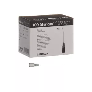 Injekčná ihla - BB STERICAN - 0,7x30 mm - čierna