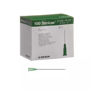 Injekčná ihla - BB STERICAN - 0,8x40 mm - zelená