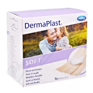 DermaPlast sensitive, 6cm x 5m, náplasť na rany 1ks