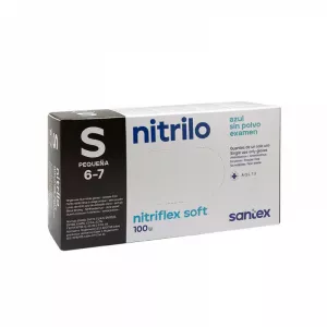 Rukavice nitril nepúdrované Santex S 100ks