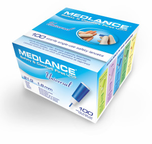 MEDLANCE plus Universal - ihla 21G x 1,8mm - lancetky modré 100ks
