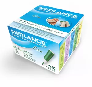 MEDLANCE plus Extra - ihla 21G x 2,4mm - lancetky zelené  100ks