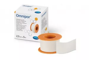 Omnipor 2.5 cm x 5 m - fixačná náplasť z netkaného textilu rolka