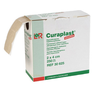 Náplasť CURAPLAST sensitive, poinjekčná náplasť 4 x 2 cm 250ks