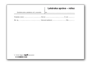Lekárska správa - nález 20 ks
